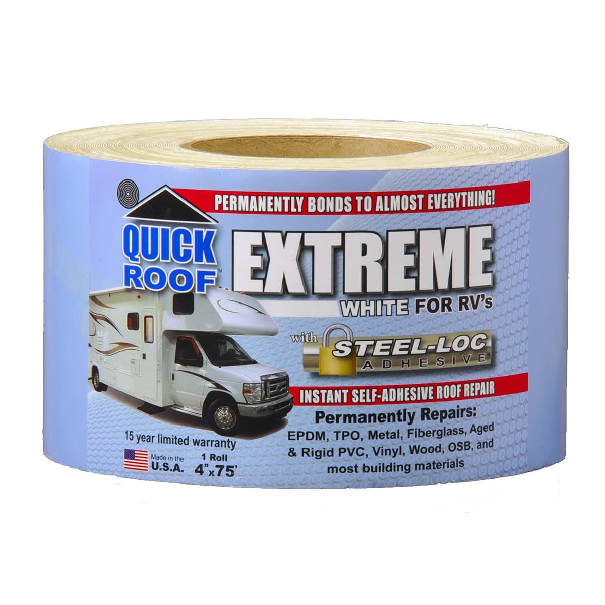 Cofair Quick Roof Extreme 4" x 75' | White TPO Self-Adhesive Roof Repair Tape