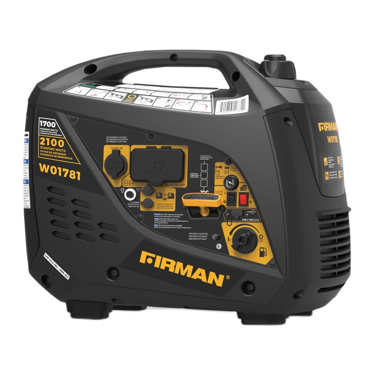 Firman W01781 Whisper Series Inverter Generator, 2100W