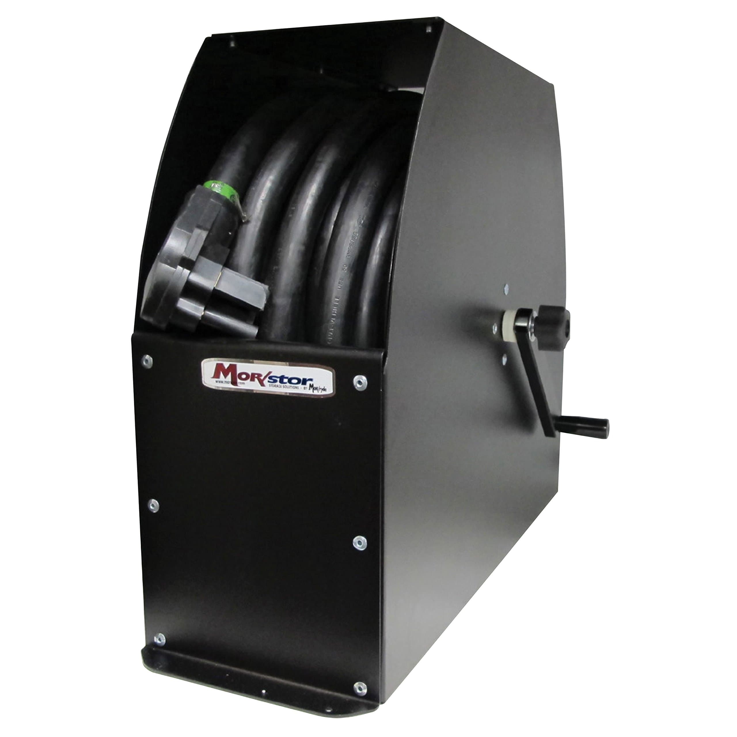 MORryde Easy Reel Power Cord Spooler | Tall, Black, Holds 30/50-Amp Cords