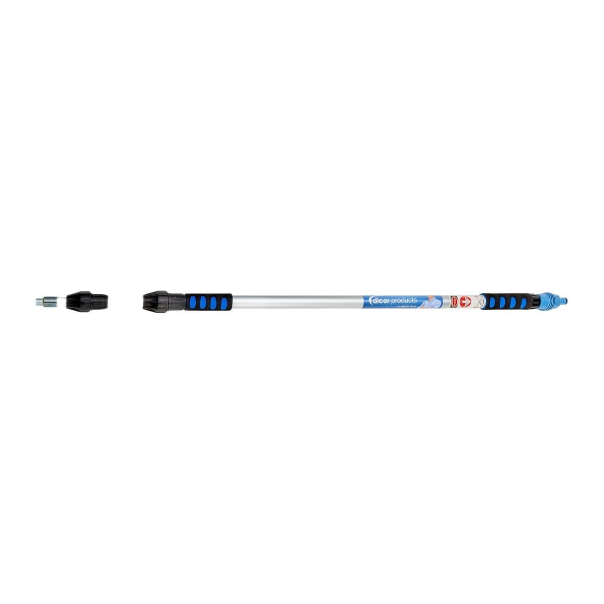 Dicor Telescopic Wash Pole | 4 to 9 ft, Flow-Through
