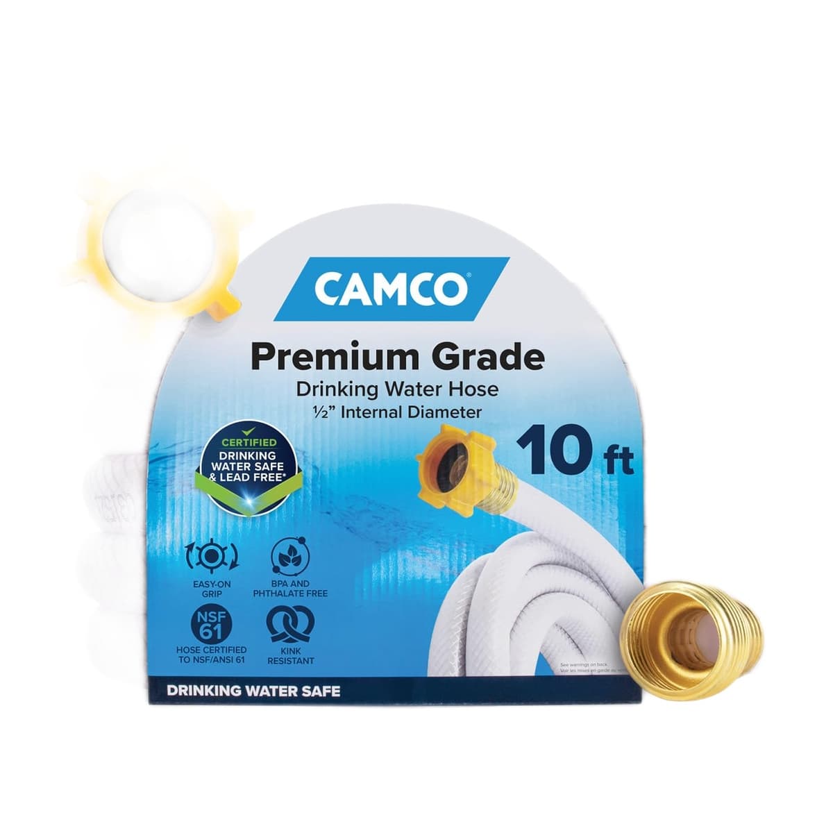 Camco TastePURE RV Drinking Water Hose | 10 ft, 1/2" ID