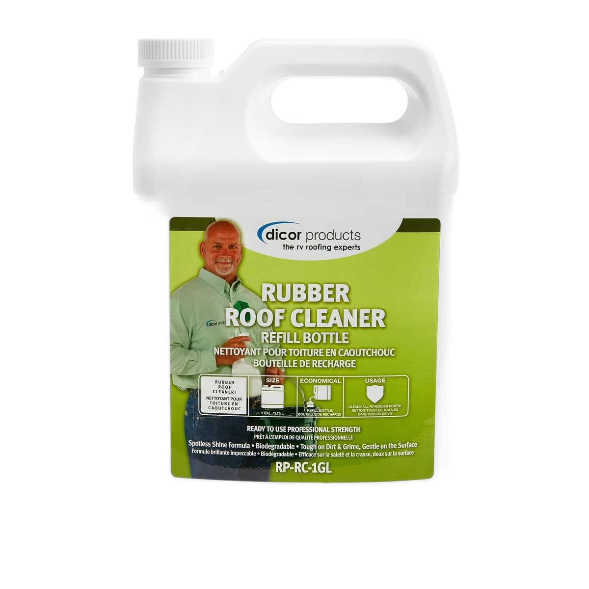 Dicor Rubber Roof Cleaner | Ready-to-Use Refill, 1 Gallon