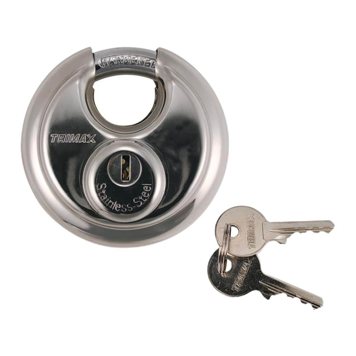 Trimax Stainless Steel Round Disc Padlock | 70 mm