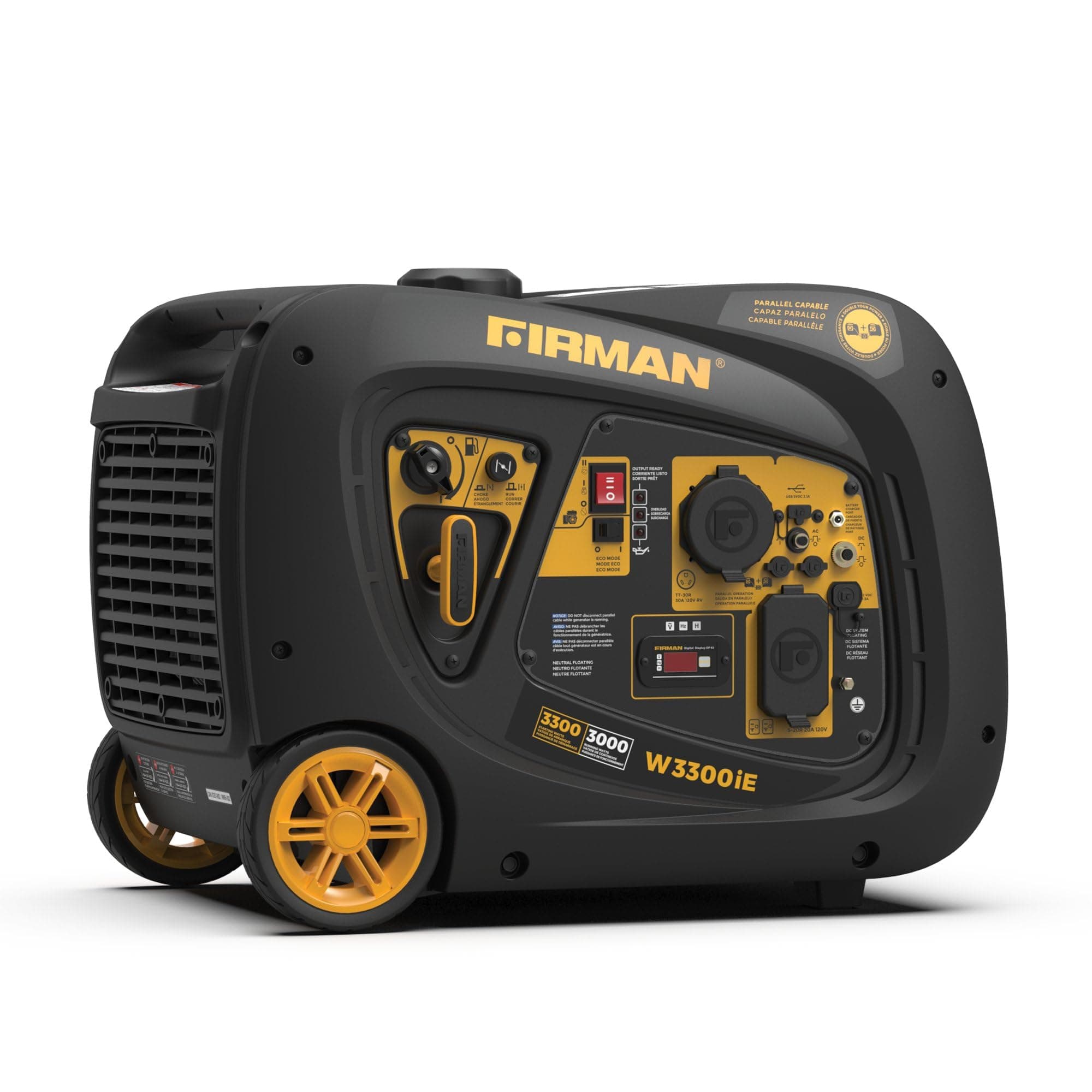 Firman W03382 Gas Inverter Generator | 3650W Starting / 3300W Running, Electric Start