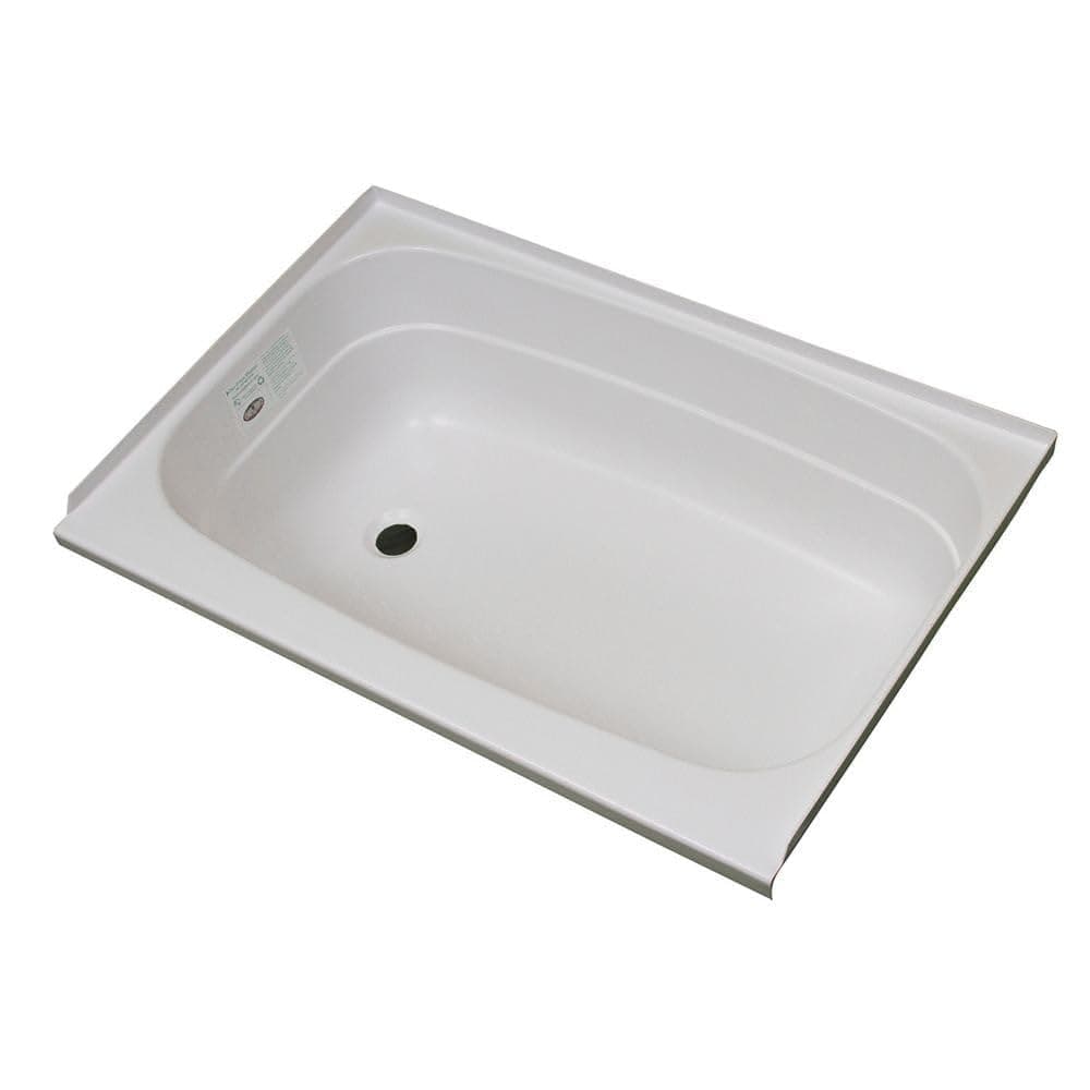 Specialty Recreation RV Bathtub | 24" x 32", Left-Hand Drain, White