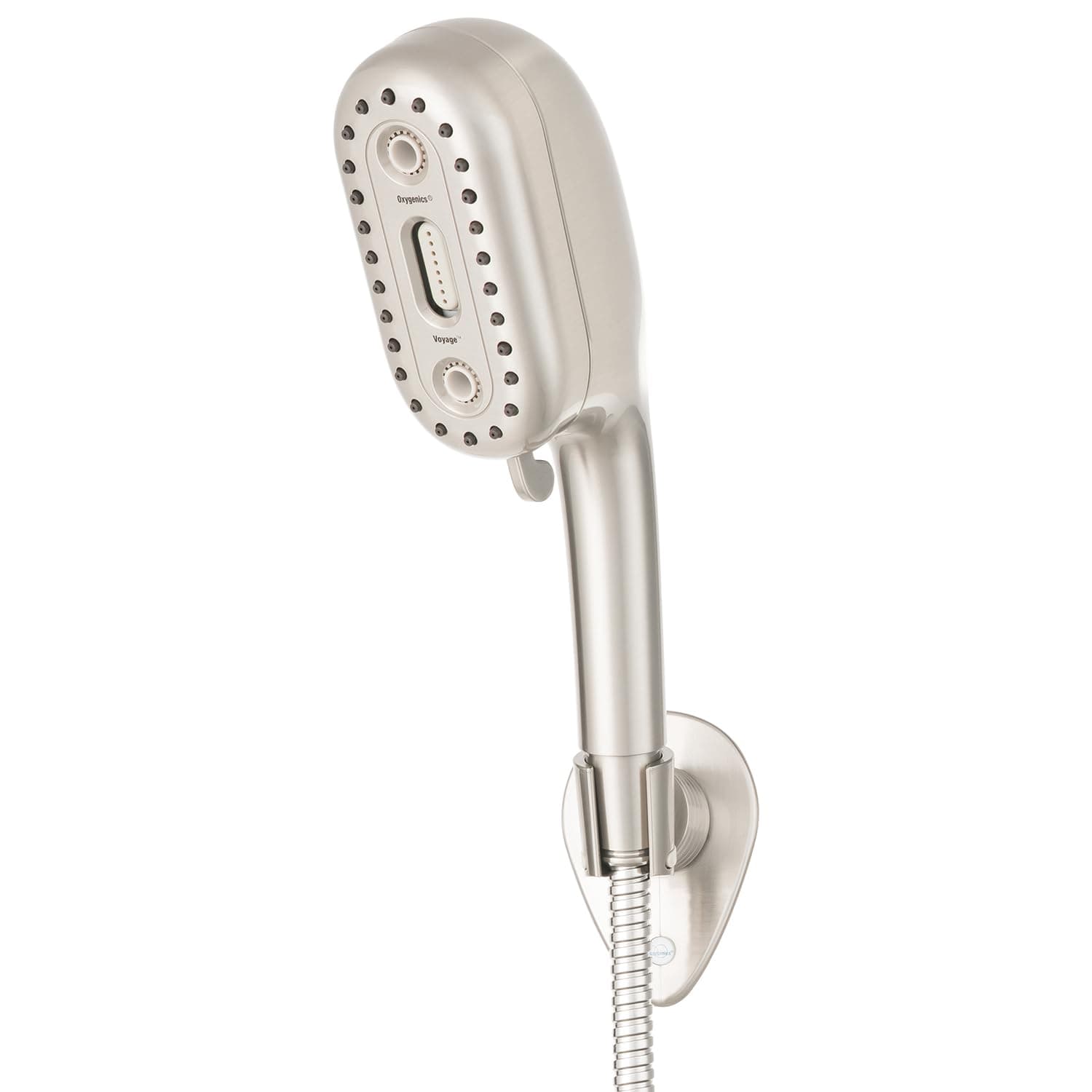 Oxygenics Voyage RV Handheld Shower Head Kit | 4-Setting, Brushed Nickel, 72" Hose