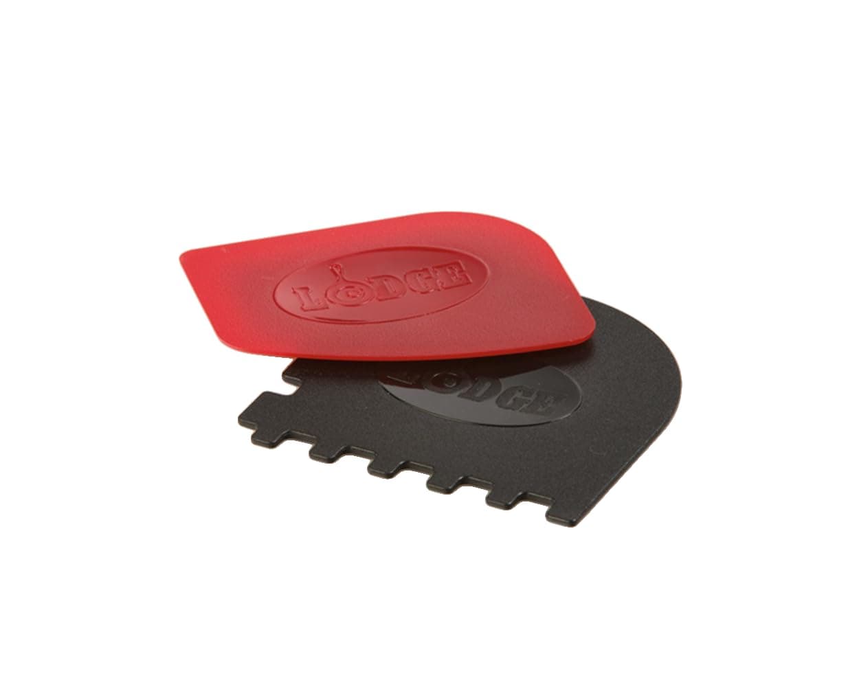 Lodge Grill & Pan Scraper Combo | 2-Piece Set, Red/Black
