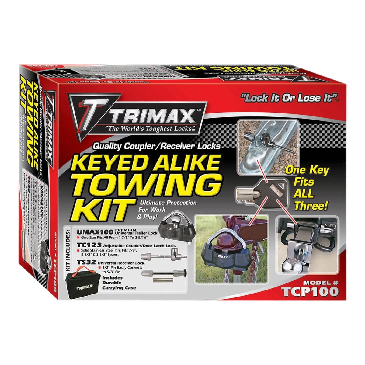 Trimax Keyed-Alike Towing Security Kit | Coupler, Receiver & Pin Locks