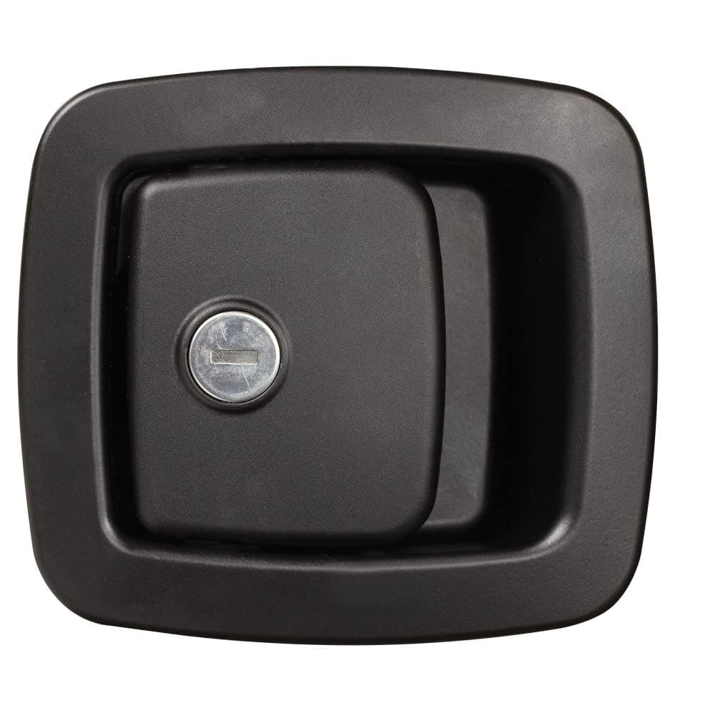RV Designer Baggage Door Lock | Metal Paddle Plunger, Black, Replaces TriMark 60-460