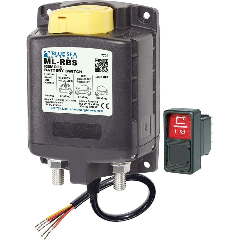 Blue Sea Systems ML-Series Remote Battery Switch | 500A Continuous, 12V, Manual Override