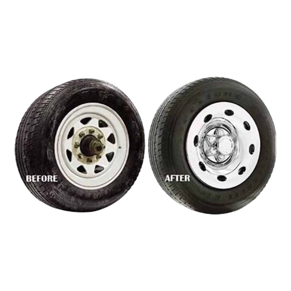 Phoenix USA QuickTrim 15" 5-Lug Chrome ABS Wheel Cover, Open Center