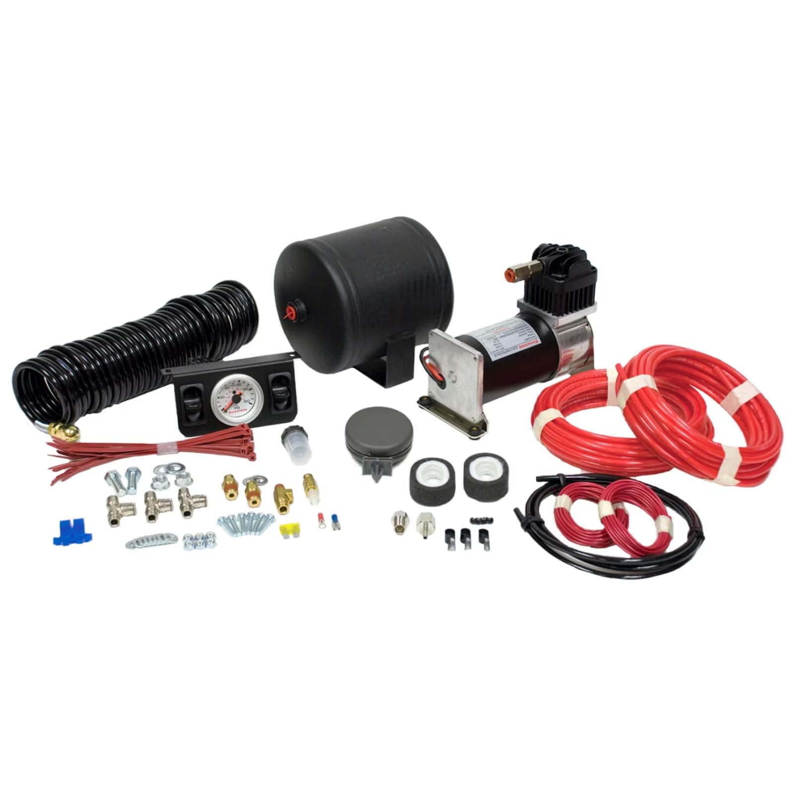 Firestone Air Command II Dual-Path Onboard Air Compressor Kit | Analog Gauges, White Face