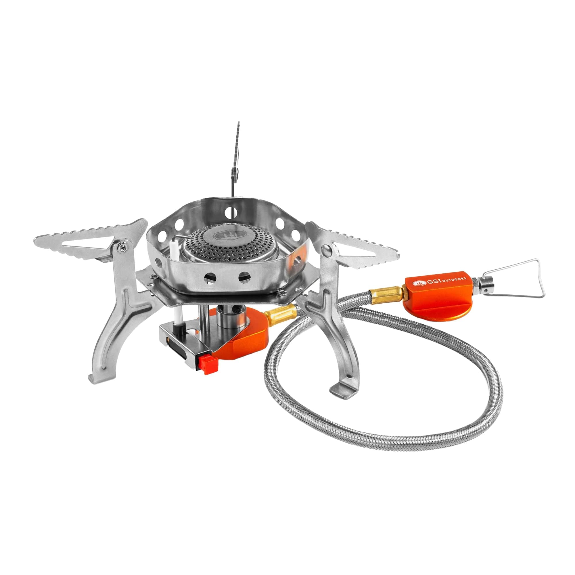 GSI Outdoors Remote Canister Camp Stove | 11,000 BTU, Piezo Ignition, Folds Compact