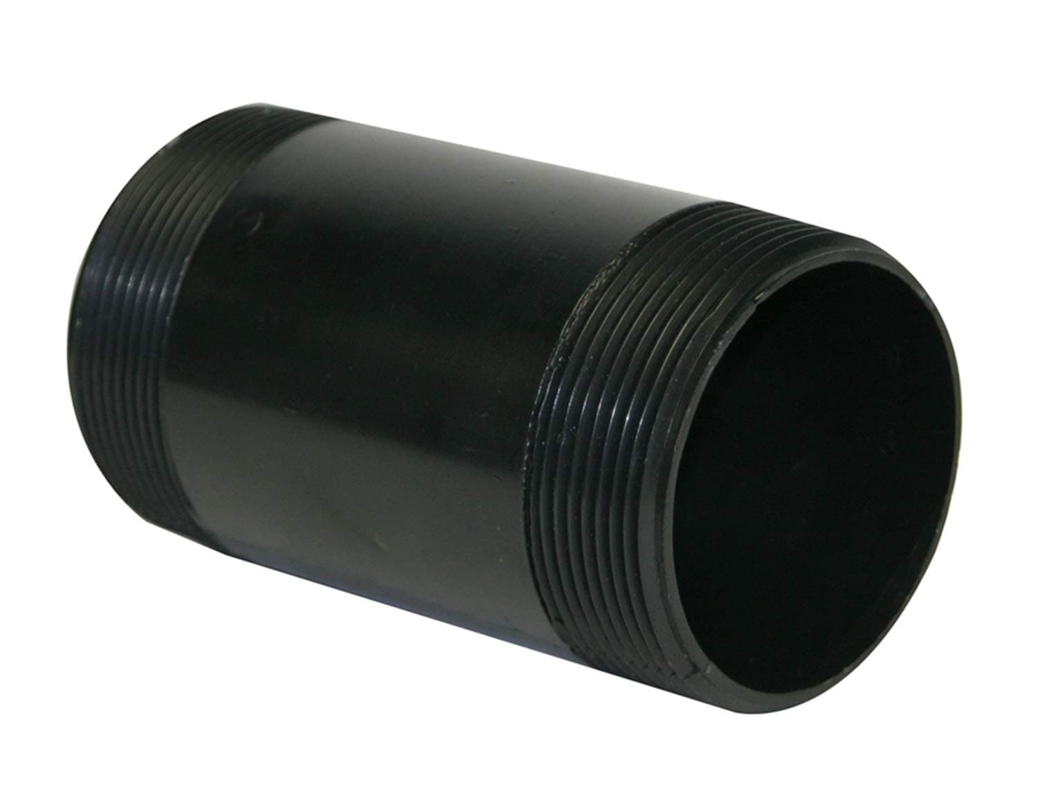 Valterra ABS Threaded Nipple | 3 x 8 in, Black