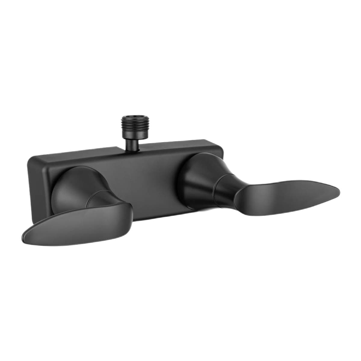Dura Faucet Elegant RV Shower Faucet | Matte Black, Winged Levers
