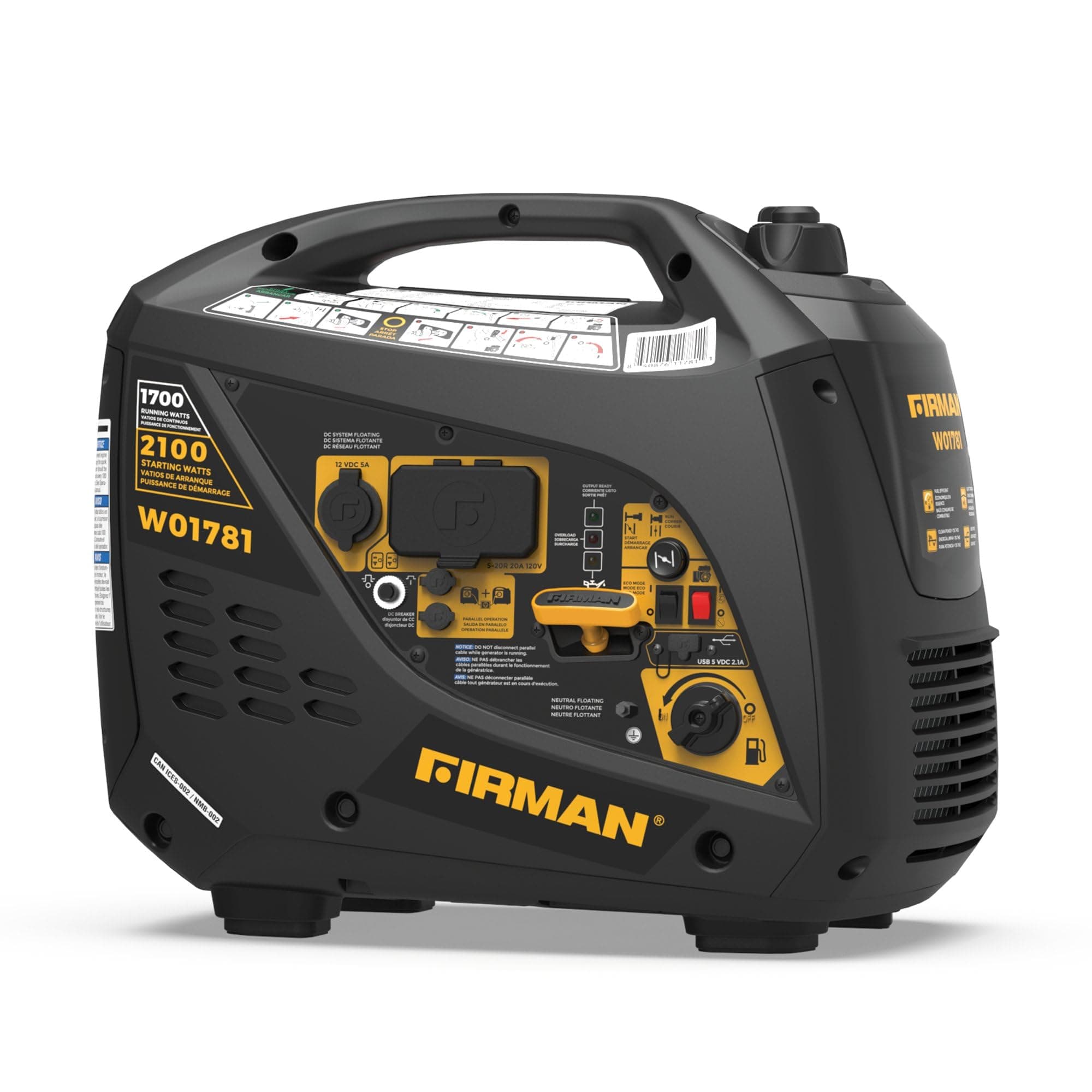 Firman W03383 Inverter Generator | 3650W Starting / 3300W Running, Remote Start, Whisper Series
