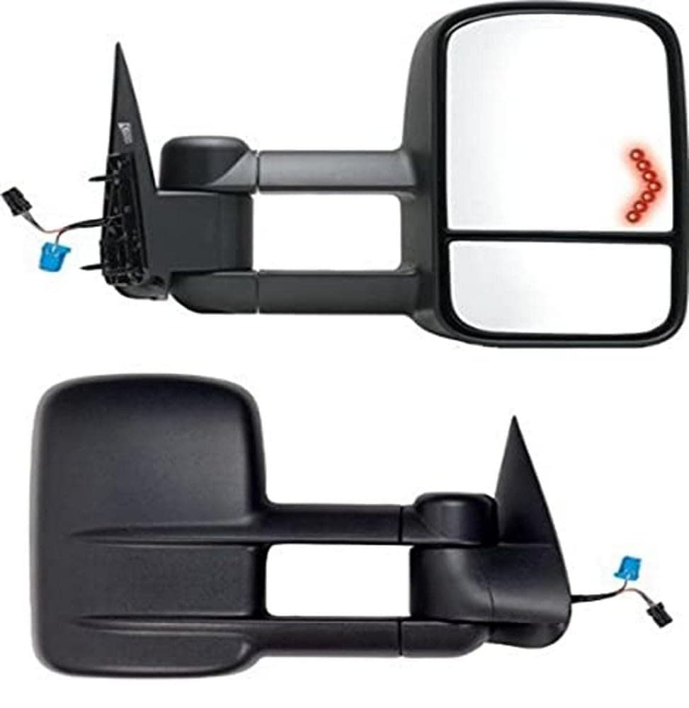 K-Source Extendable Towing Mirrors | Power Heated, LED Signal, Fits 2003-2007 GM Full-Size Trucks/SUVs, Pair