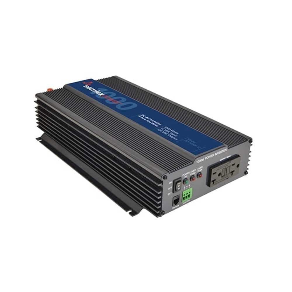 Samlex PST-1000F-12 Pure Sine Wave Inverter | 12V DC to 120V AC, 1000W, ETL Approved