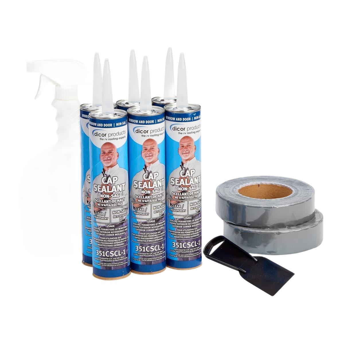 Dicor Seal-Tite Corner Seal Kit | 1.25" x 50', Tape + Sealant