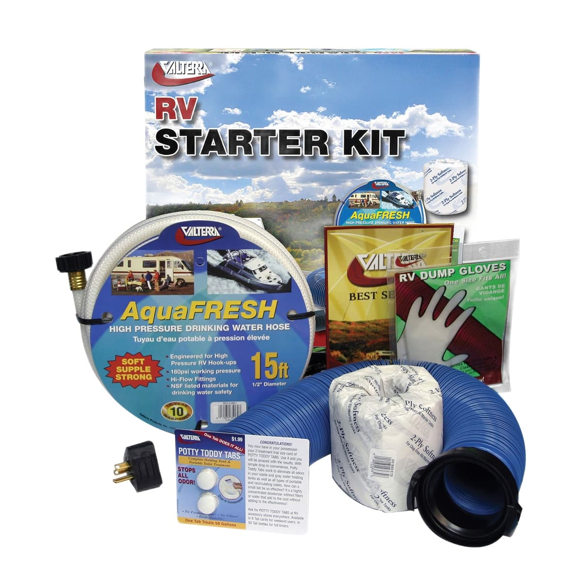 Valterra Basic RV Starter Kit with Potty Toddy
