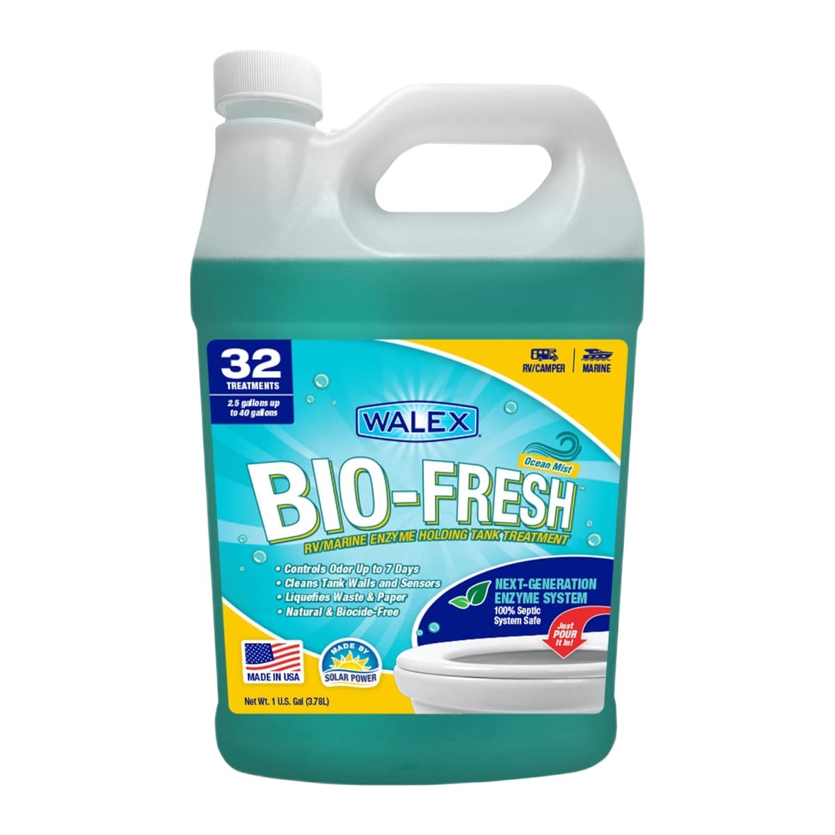 Walex Bio-Fresh Liquid RV Holding Tank Treatment, Ocean Mist