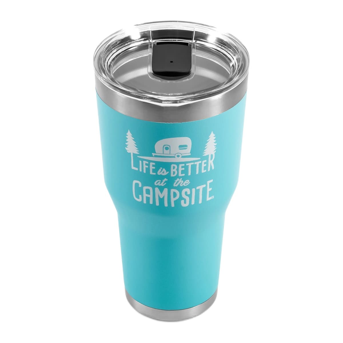 Camco Life is Better at the Campsite Tumbler | 30 oz, Cool Blue