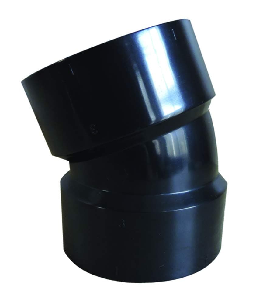 Valterra 22-1/2° DWV Elbow | 3" Hub x Hub, ABS