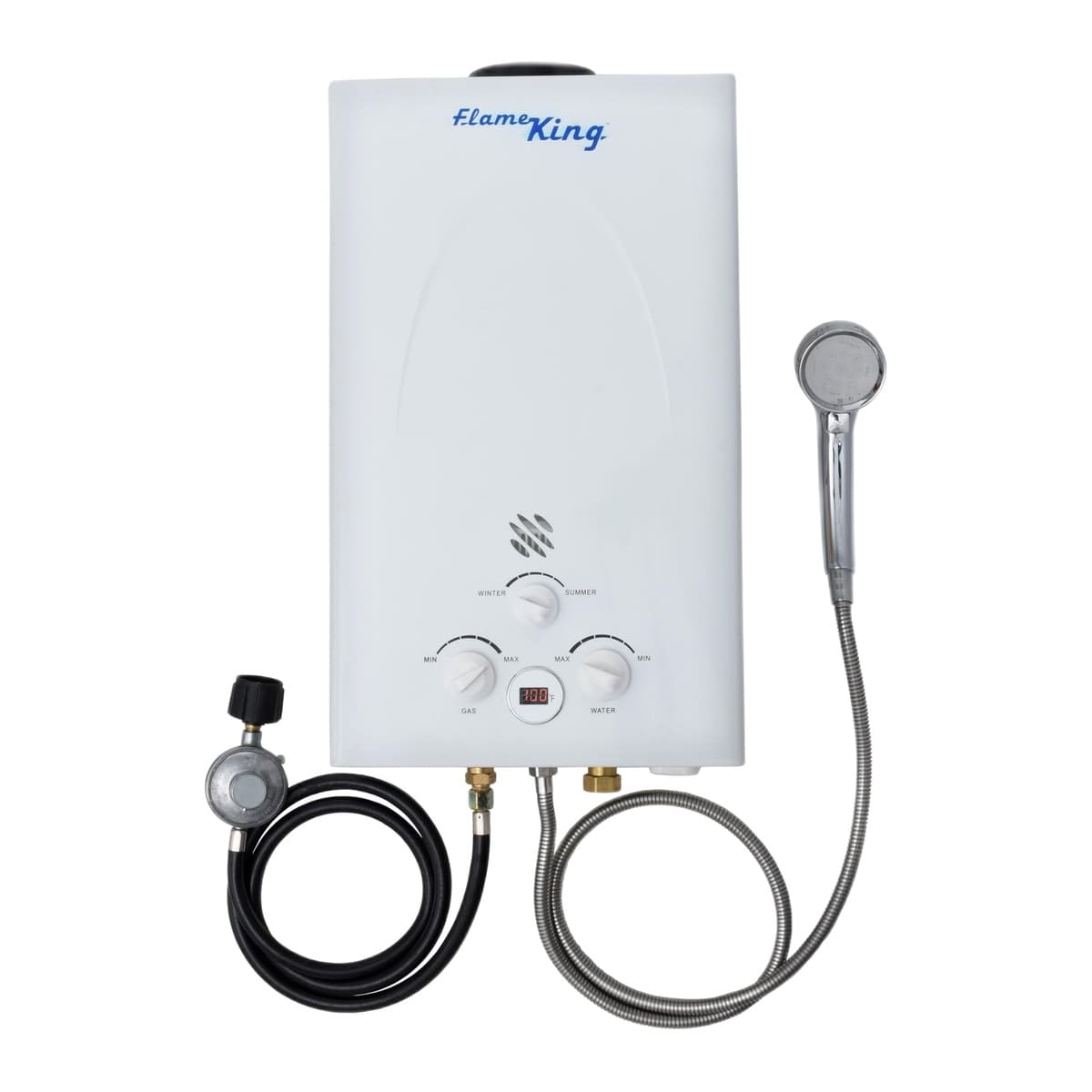 Flame King Portable Propane Tankless Water Heater, 10L 2.64 GPM (68,000 BTU)