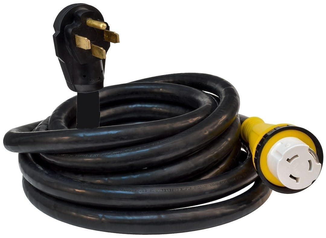 Valterra 50A Detachable RV Power Cord | 25 ft, Black