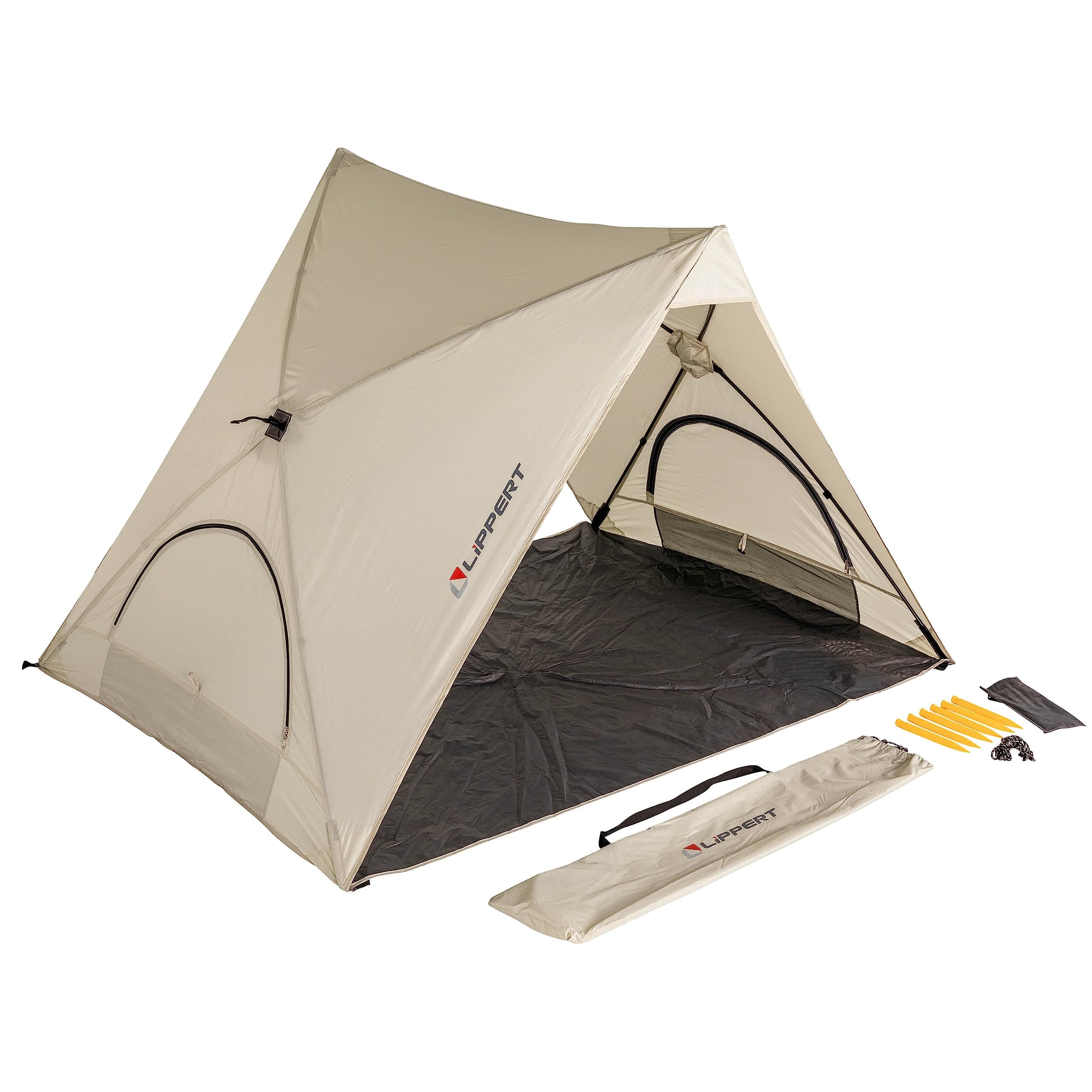 Lippert Picnic Popup Sun Shelter | UPF 50+, Hub Frame Setup, 4-Person, Carry Bag Included