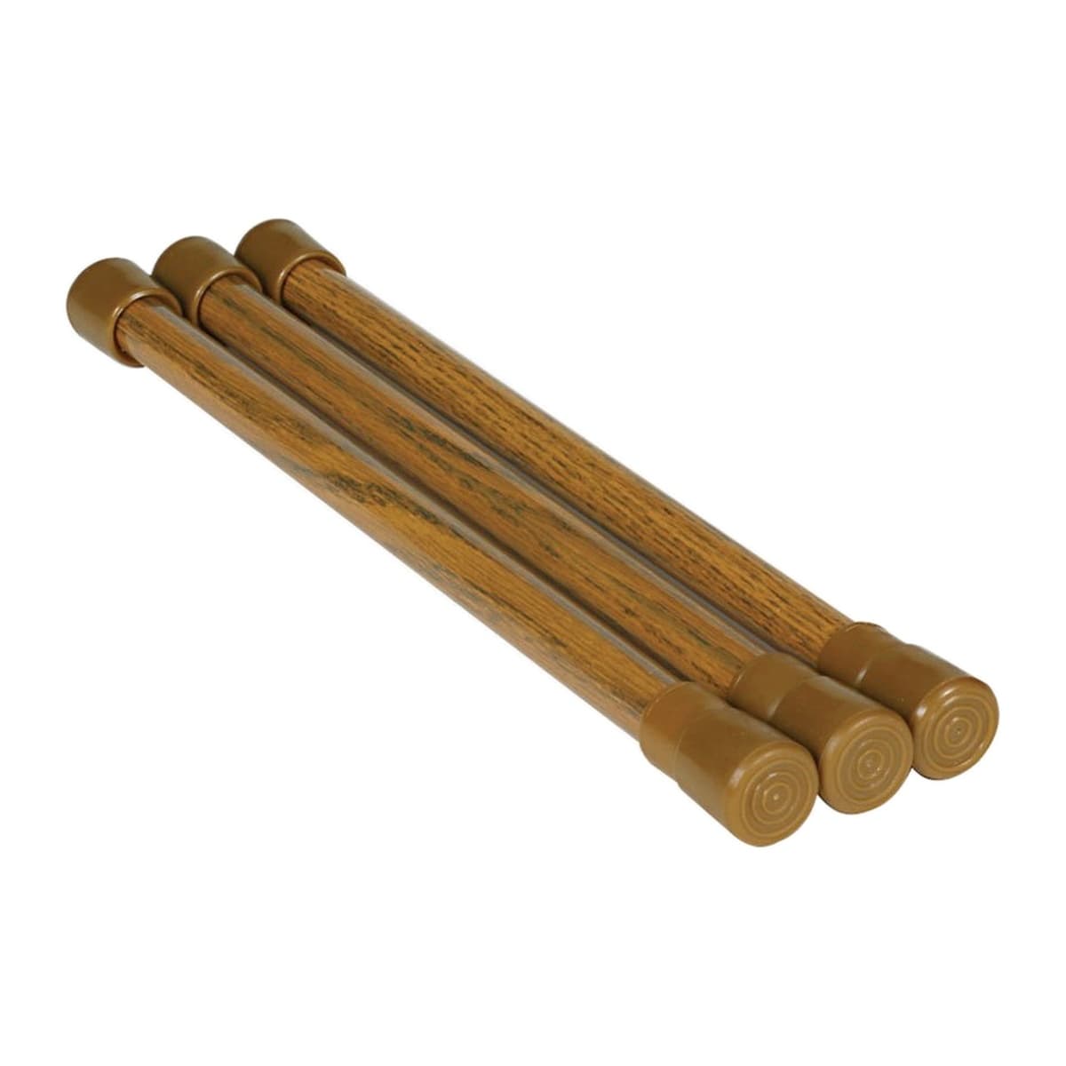 Camco RV Cupboard Bars | Oak Finish, Extends 10"–17", 3-Pack
