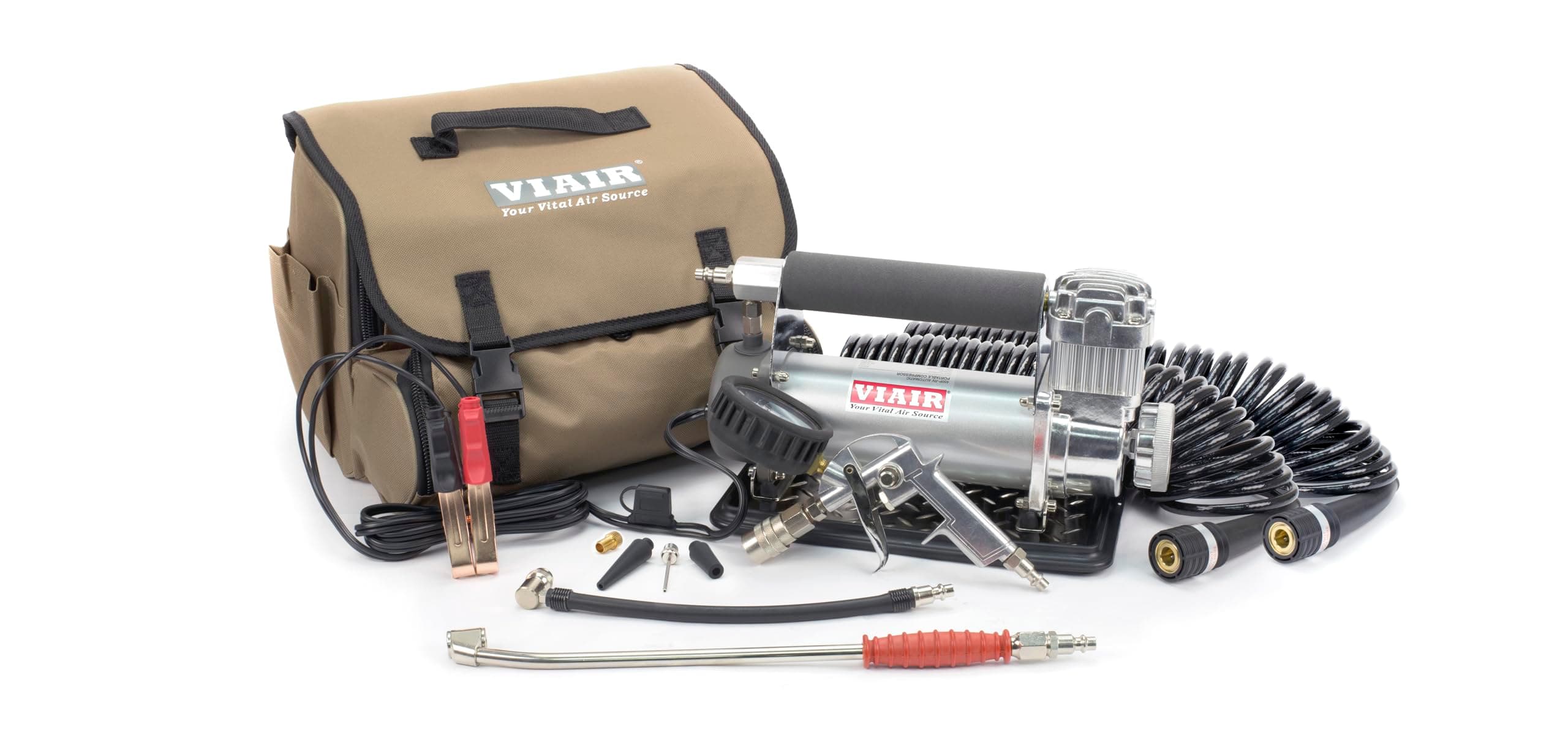 VIAIR 450P-RV Automatic Portable Air Compressor Kit | 12V, 150 PSI, 1.80 CFM, Dual 30-Ft Hoses