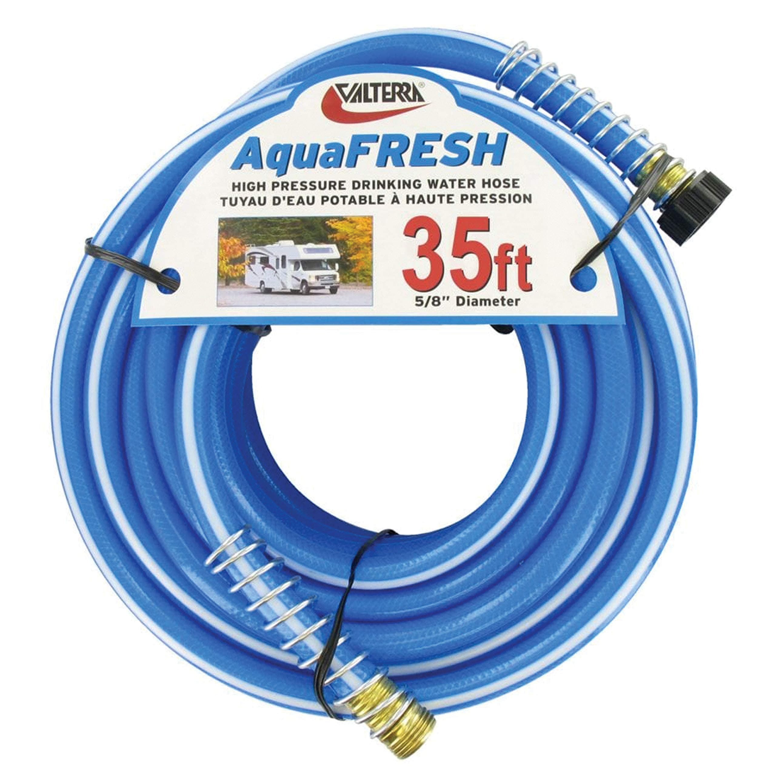 Valterra AquaFresh Drinking Water Hose | 5/8" x 35', Blue, 120 PSI