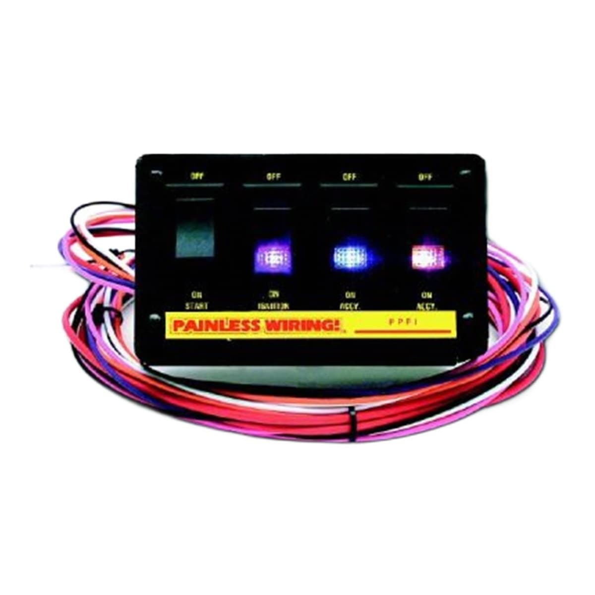 Painless Performance 4-Switch Lighted Non-Fused Rocker Panel