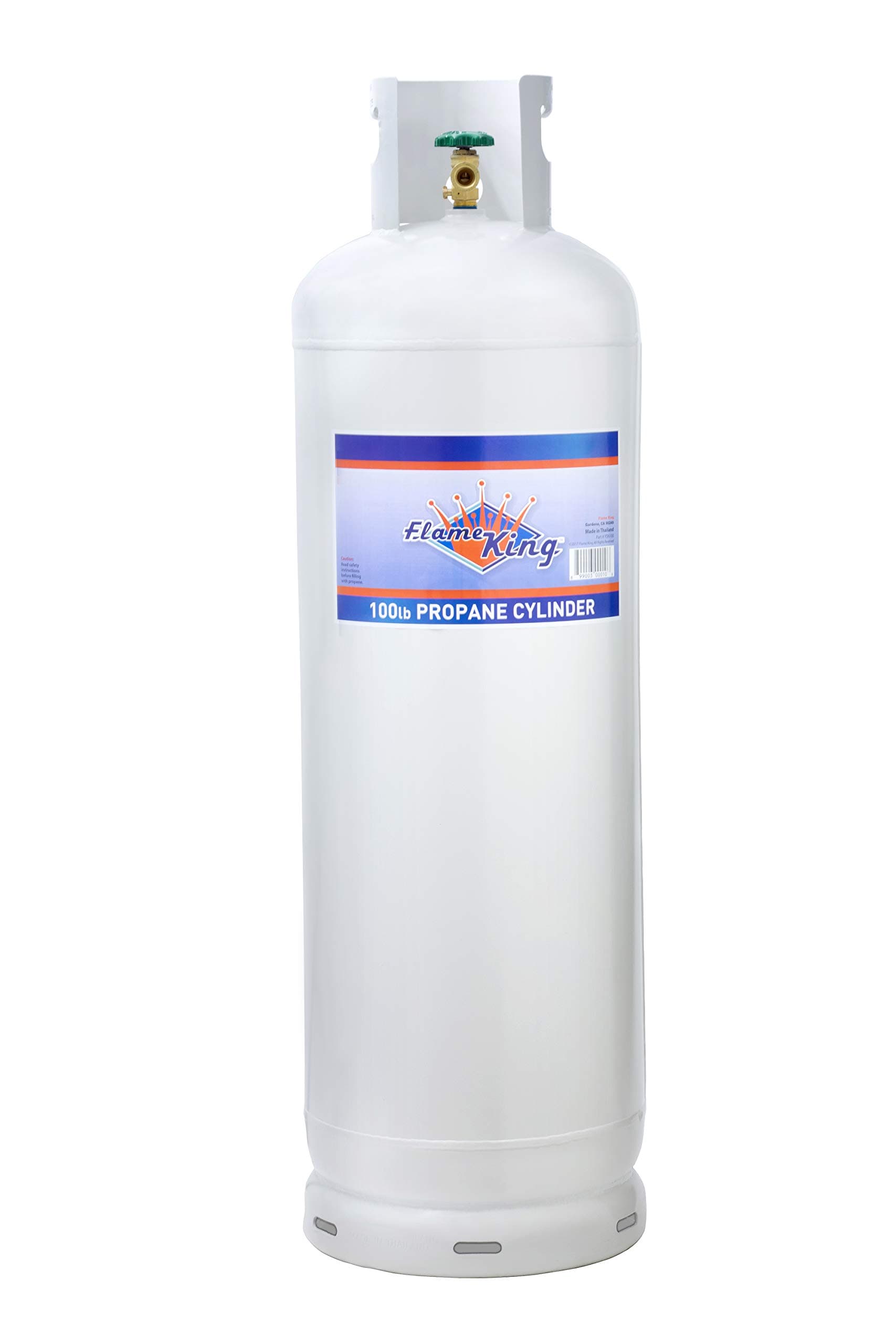 Flame King YSN100 100 lb (23 Gal) Steel Propane Tank Cylinder | POL Valve & Collar