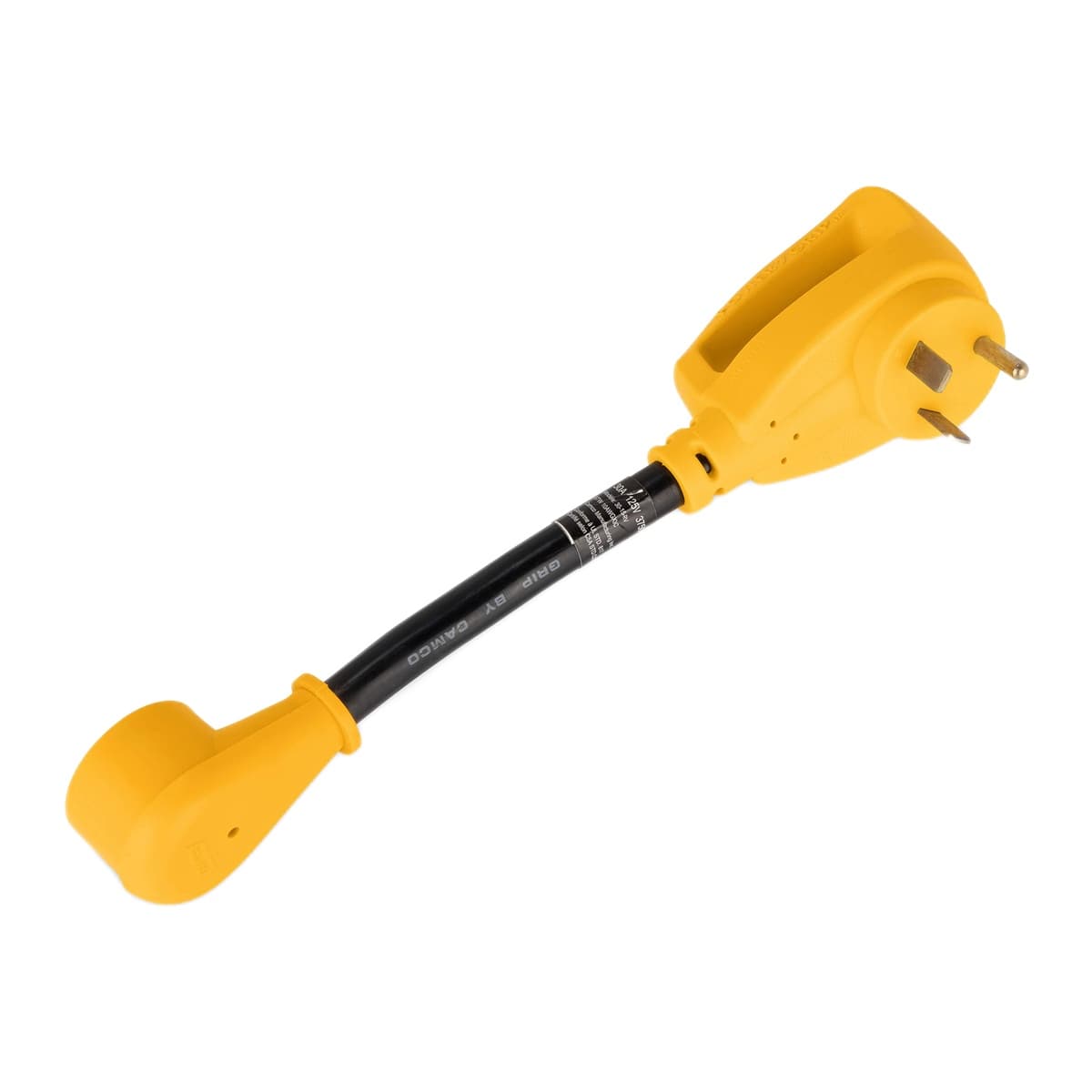 Camco PowerGrip 30A-to-15A Dogbone Adapter | 12", NEMA TT-30P to 5-15R