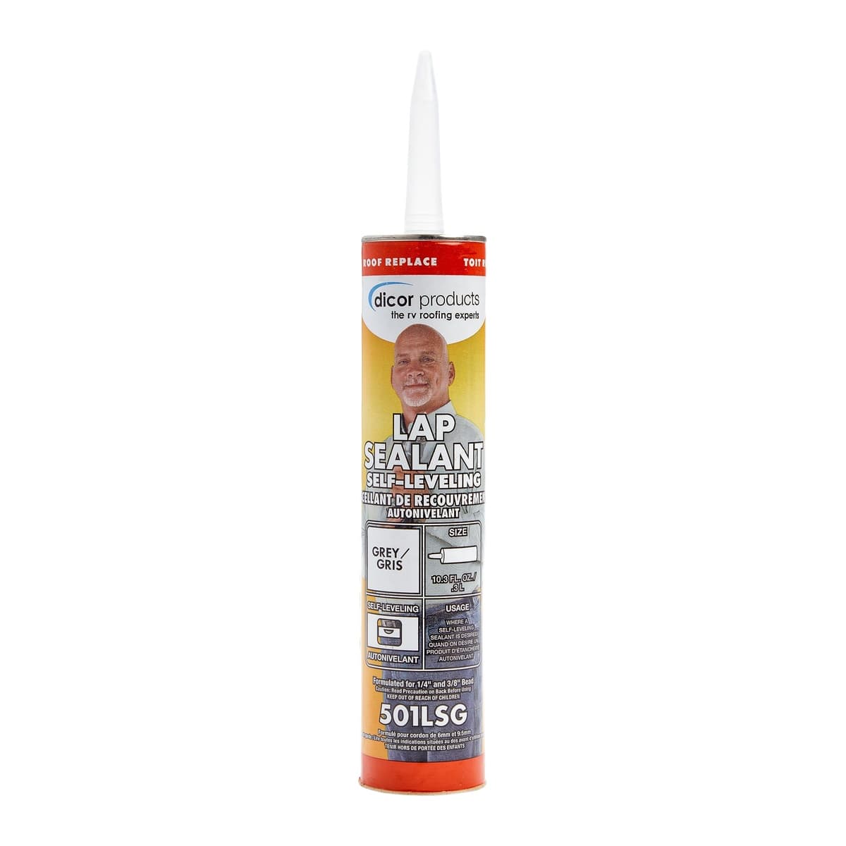 Dicor Self-Leveling Lap Sealant | Gray, 10.3 oz
