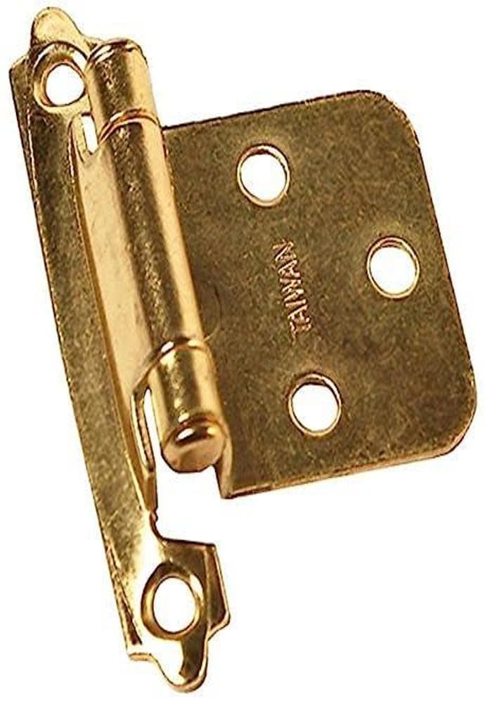 RV Designer Self-Closing Cabinet Hinge | Nickel, 2-Pack