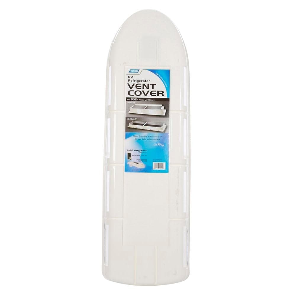 Camco RV Refrigerator Vent Cover | Top Only, White