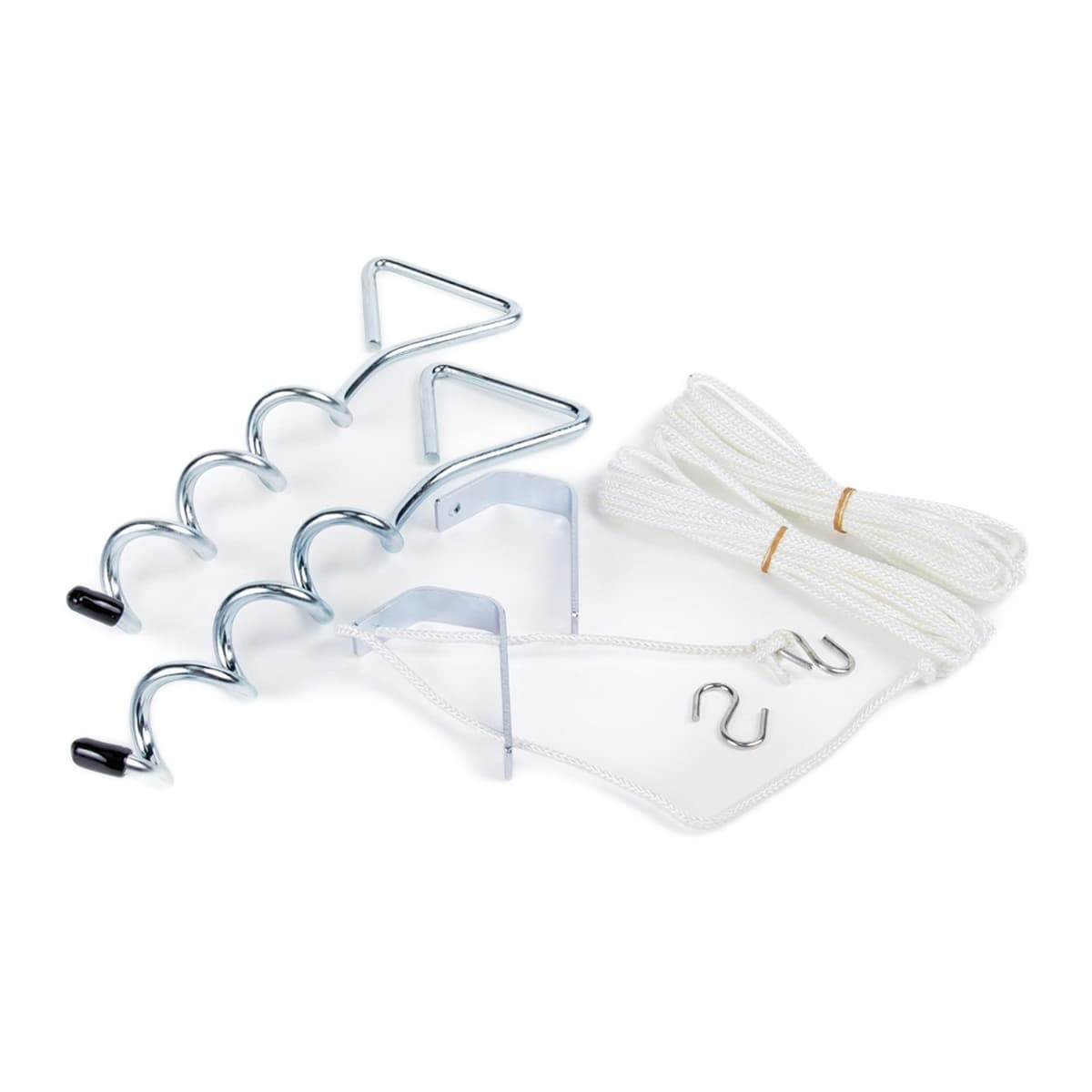 Camco RV Awning Stabilizer Kit | Spiral Ground Stakes, White