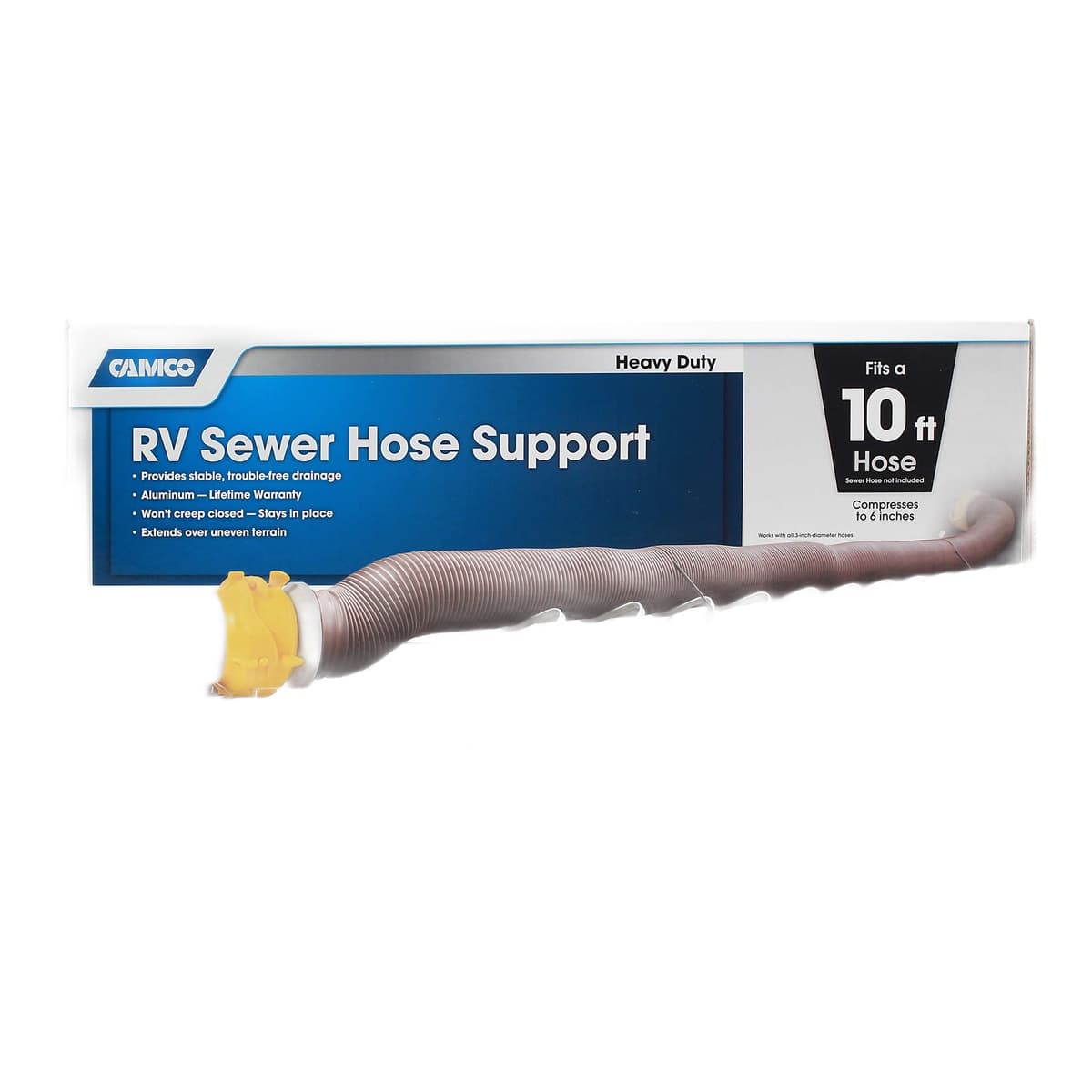 Camco Folding Aluminum Sewer Hose Support | 10 ft