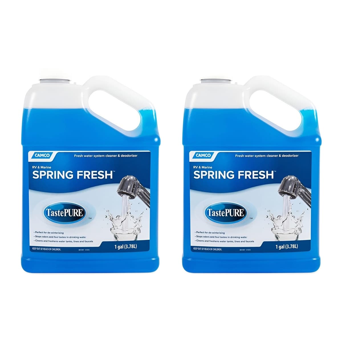 Camco TastePure RV Water System Cleaner & Deodorizer | Spring Fresh