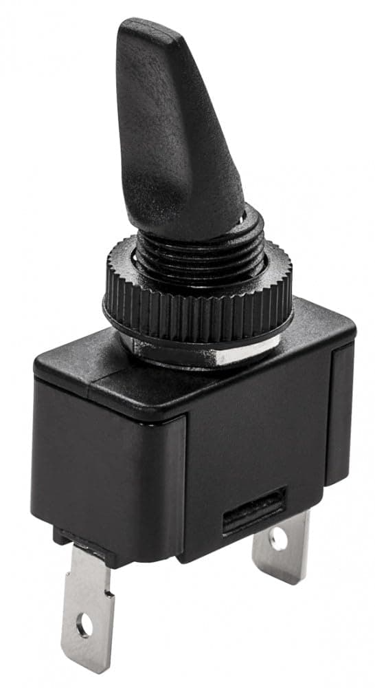 Whitecap Momentary Toggle Switch | 12V, 15A On/Off, Black
