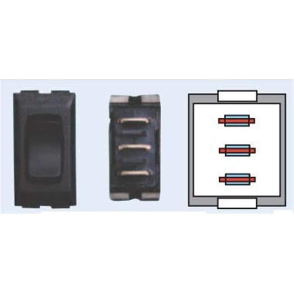 Valterra Diamond Momentary On/Off/On Push Button Switch | Black, 3-Pack