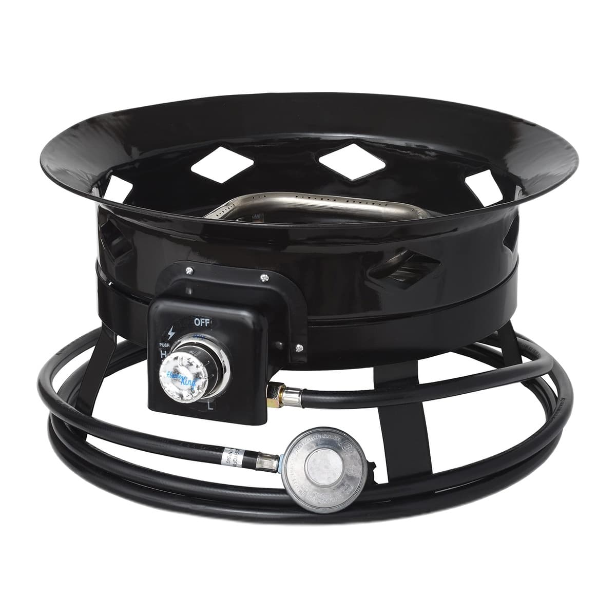 Flame King Portable Propane Fire Pit Bowl | 19", Push-Button Igniter