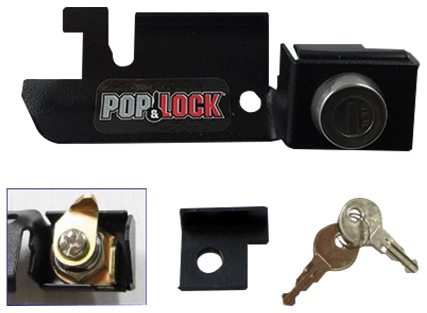 Pop & Lock PL2310 Manual Tailgate Lock | Black, Ford F150/F250/F350/Ranger