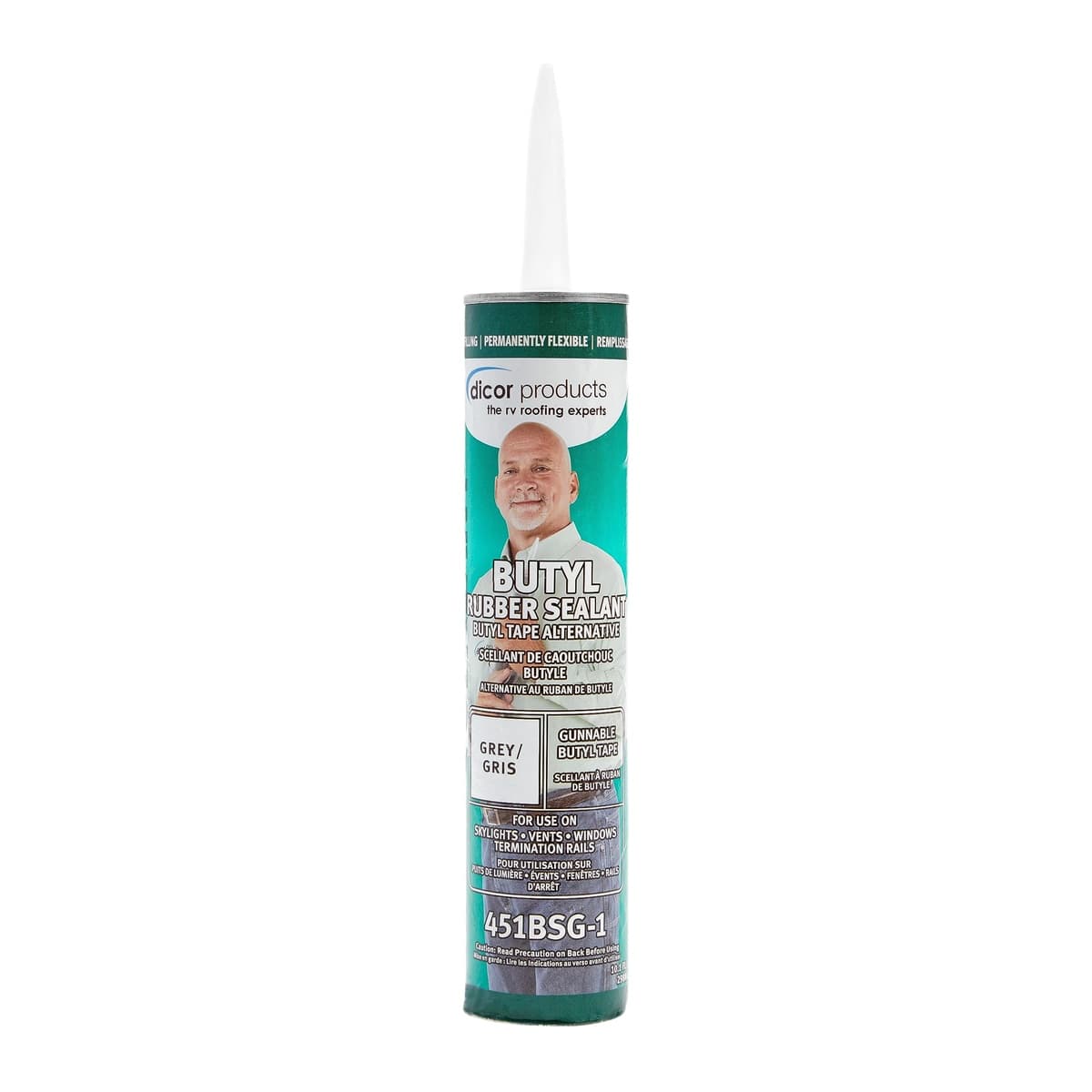 Dicor Gunnable Butyl Rubber Sealant | Grey, 10.1 oz