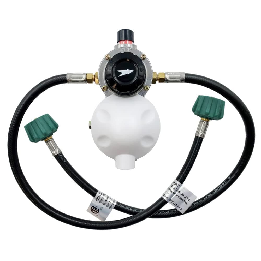 AP Products Auto Changeover LP Gas Regulator | Two 24" Pigtails, Cover & Mounting Bracket