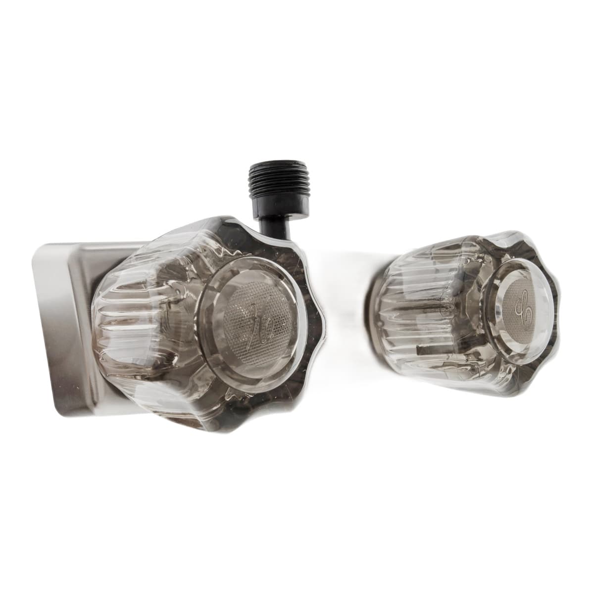Dura Faucet RV Shower Faucet | Brushed Satin Nickel, Acrylic Knobs