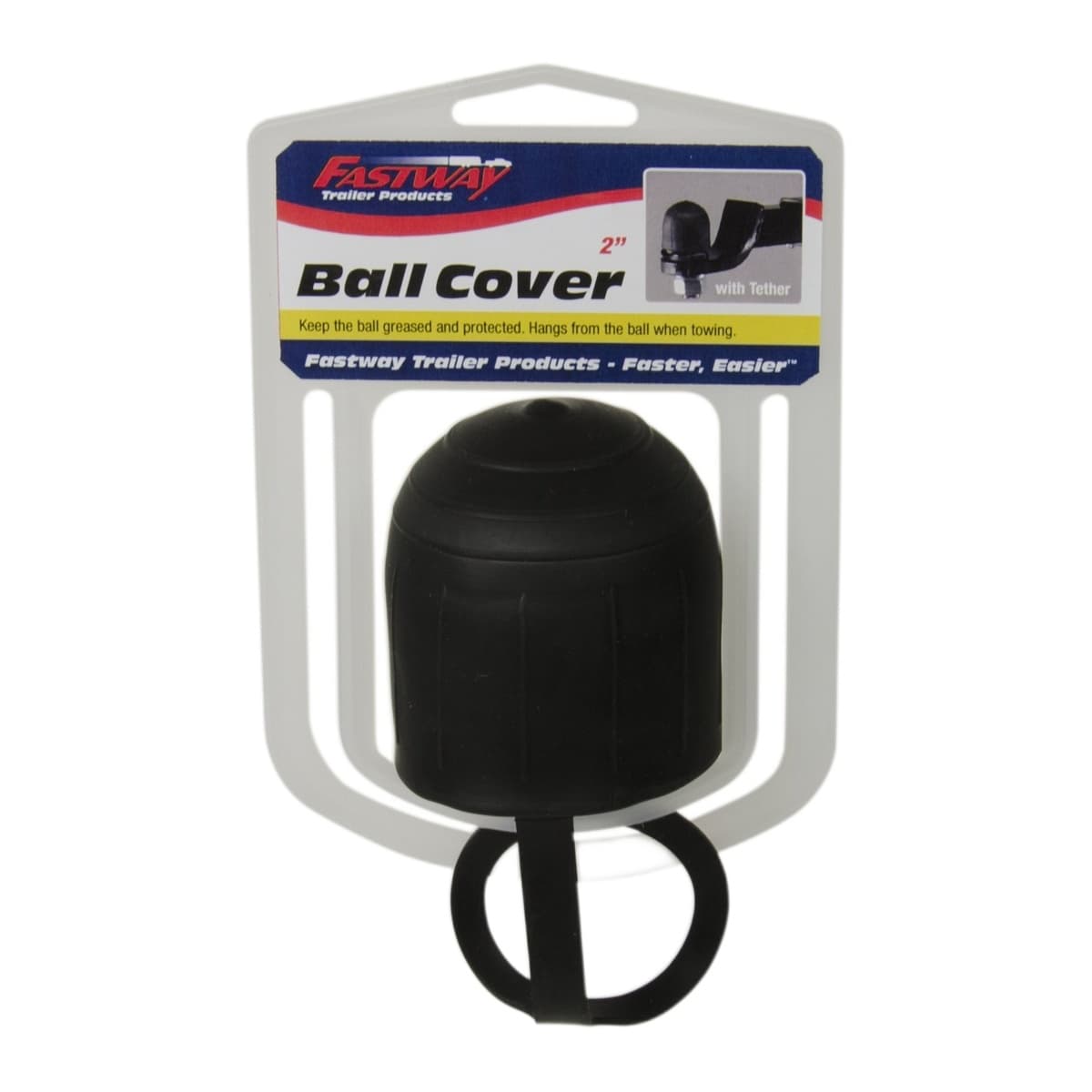 Fastway Tethered Hitch Ball Cover | Fits 2" Ball